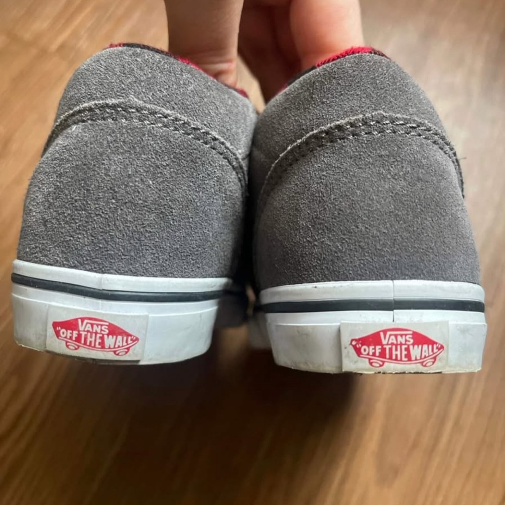 Vans Half Cab Gray Suede and Buffalo Plaid Sneakers for Kids Toddler 10 - Picture 3 of 6